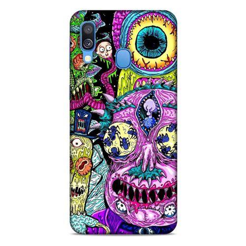 Samsung Galaxy A40 Uyumlu Kılıf Rick And Morty (47) Crystal Flex Kılıf Decoy Mortys