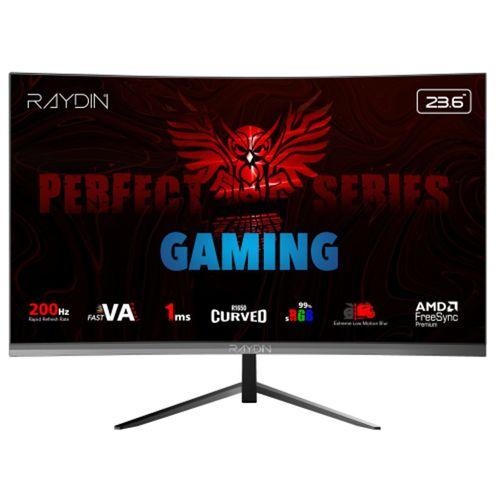 RAYDIN MM24RFA-200HZ, 23.6’’, 1ms, 200Hz, Full HD, HDMI, DP, Hoparlör, VA LED, R1650 Curved, Frameless, FreeSync Gaming Monitör