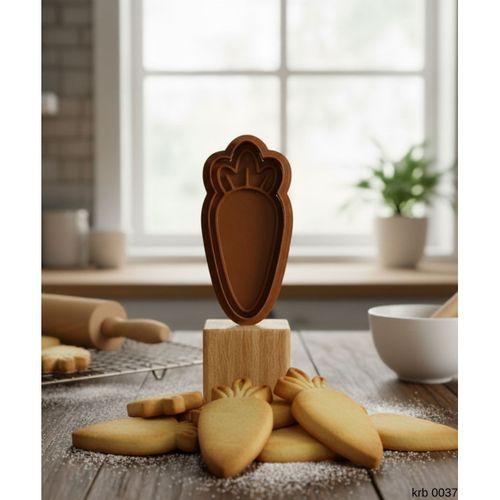 Sevimli Havuç Kurabiye Kalıbı – Çift Parça Hamur Kesici, Şeker Hamuru ve Oyun Hamuru İçin