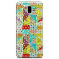 Samsung Galaxy J6 Plus Kılıf Teferruat Arka Kapak Koruma Desenli Full Koruyucu