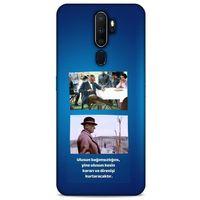 Oppo A5 2020 Kılıf Atatürk (6) Silikon Kılıf Koyu Mavi