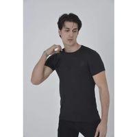 Unisex Göğüs File Aksesuarlı T-shirt - Siyah