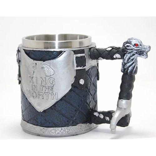 Game Of Thrones King In The North 3d Kabartmalı Çelik Kupa Bardak