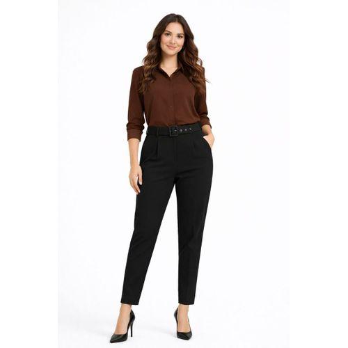Kadın Büyük Beden Kemerli Pantolon BGL-ST03691