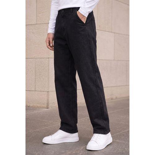 Luchino Regular Fit %100 Pamuk Gabardin Erkek Pantolon - Siyah