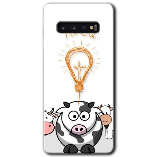 Galaxy S10 Kılıf HD Desen Baskılı Arka Kapak - İdea Lamp + Kırılmaz Cam