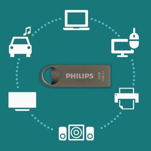 PHILIPS FM32FD165B, 32GB, USB 3.1, Moon, Uzay Grisi, Flash Disk