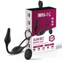 Alan RCT - Şarjlı Uzaktan Kumandalı Testis ve Penis Halkalı Güçlü Titreşimli Perine ve Prostat Uyarıcı Anal Plug Vibratör