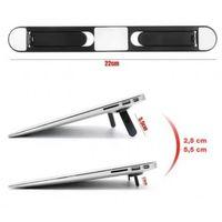 Siyah 2 Kademeli Katlanabilir ve Yapışkanlı Laptop Standı