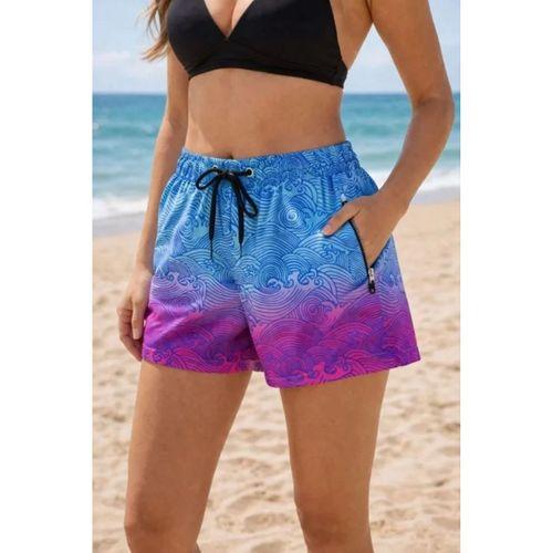Deniz Şortu Fermuarlı Cepli File Astarlı Hızlı Kuruyan Premium - Çok Renkli