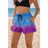 Deniz Şortu Fermuarlı Cepli File Astarlı Hızlı Kuruyan Premium - Çok Renkli