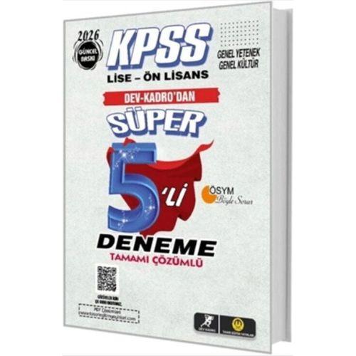 2026 KPSS Lise Önlisans Süper 5 li Deneme Tasarı Yayınları