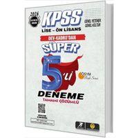 2026 KPSS Lise Önlisans Süper 5 li Deneme Tasarı Yayınları