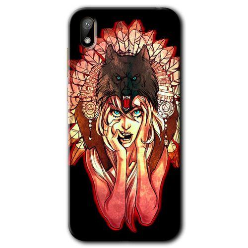 Huawei Y5 2019 Kılıf HD Desen Baskılı Arka Kapak - Kurt Kız