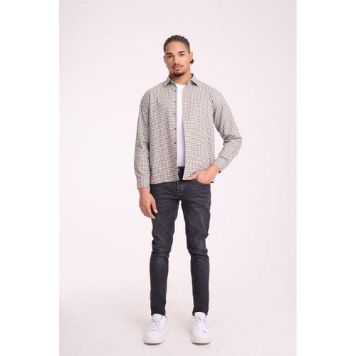 Jonas Ekose Küçük Kareli Relaxed Fit %100 Pamuklu Flanel Kumaş Erkek Gömlek - Yeşil