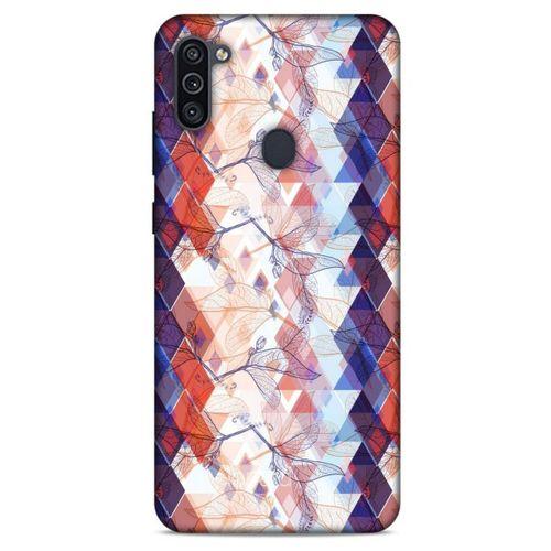 Samsung Galaxy M11 Kılıf Pastel Renkler (3) Kapak Kırmızı Lacivert
