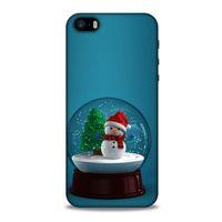 Apple Iphone 5 Kılıf Snowix (12) Koruyucu Silikon Yeşil Beyaz