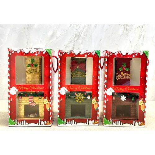 Noel Temalı Polyester Şömine Tütsülük