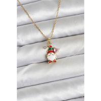 316L Çelik Zincir Gold Renk Yılbaşı Teması Kadın Kolye