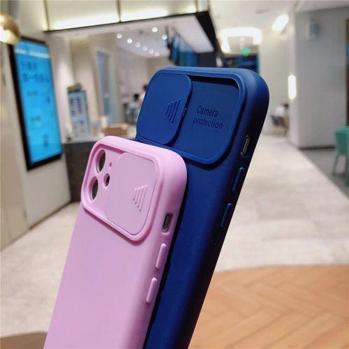 iPhone 11 Uyumlu Kamera Koruma Slider Kapaklı Silikonlu Telefon Kılıfı