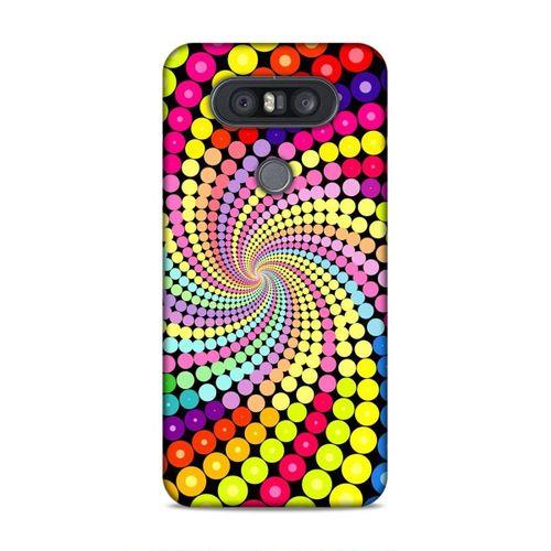 LG Q60 Kılıf Renkli Girdap Arka Kapak Silikon Koruma Full Koruyucu