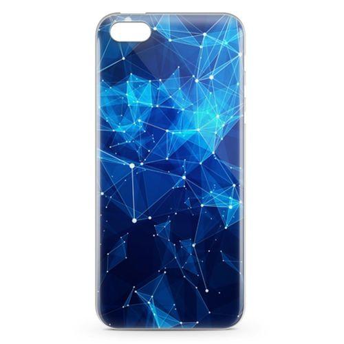 Apple iPhone SE Kılıf Mavi Ağ Güvenliği Arka Kapak Koruma Desenli Full Koruyucu