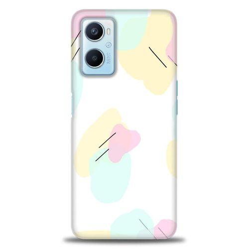 Oppo A96 4G Kılıf HD Baskılı Kılıf - Renkler Çubuklar + Tam Ekran Koruyucu
