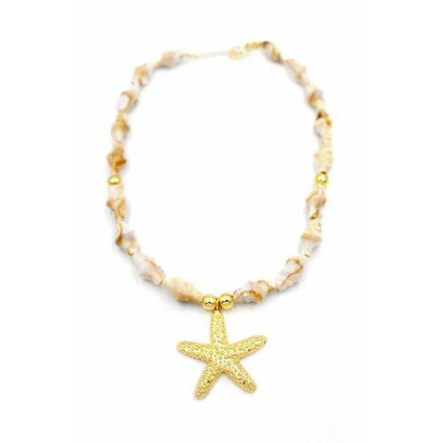 Deniz Kabuklu Yıldız Kolye - Altın