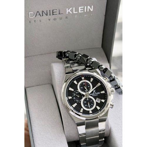 Daniel Klein Erkek Kol Saati 30 Metre Suya Dayanıklı Çelik Kordon + Bileklik Hediyeli VS.BLKT.0813