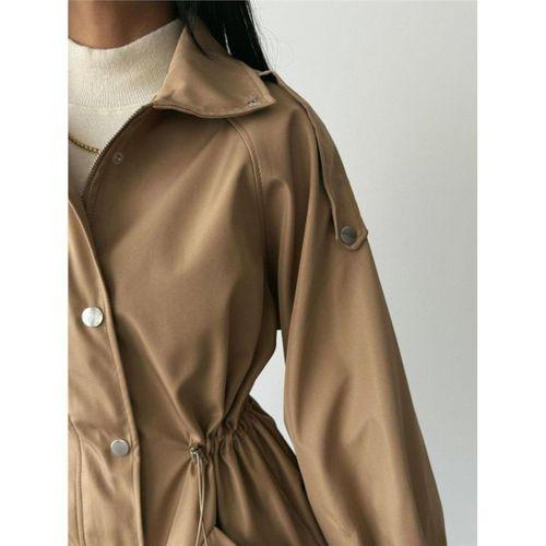 MONT BEL BÜZGÜ BALIKÇI YAKA SOFT KUMAŞ - Kahverengi