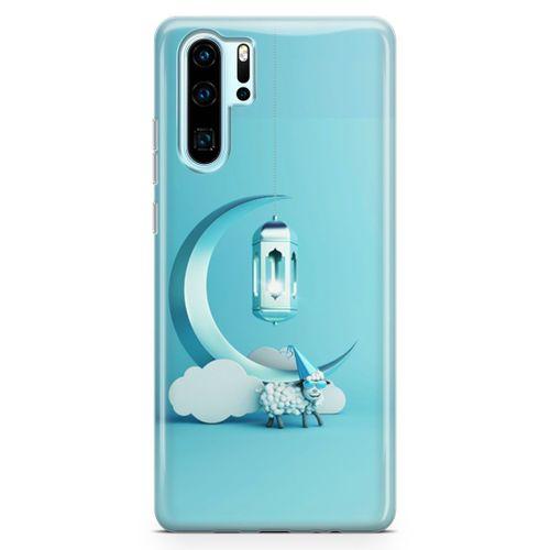 Huawei P30 Pro Kılıf Masa Lambası Mavi Arka Kapak Koruma Desenli Full Koruyucu