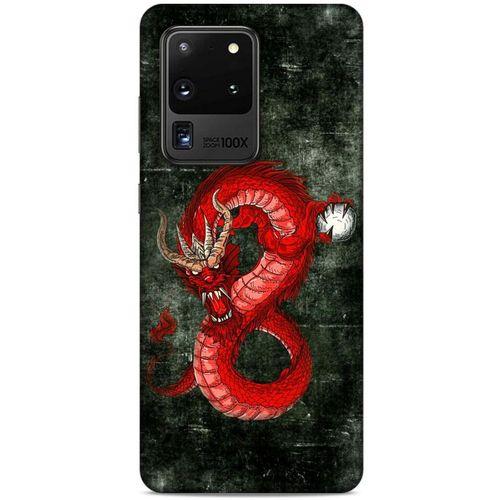 Samsung Galaxy S20 Ultra Kılıf Dragons (23) Ultra Koruma Kılıfı Tatoo Kırmızı Ejderha