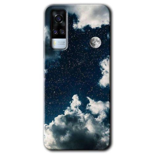 Vivo Y53s Kılıf HD Desen Baskılı Arka Kapak - Gece Gökyüzü + Kırılmaz Cam