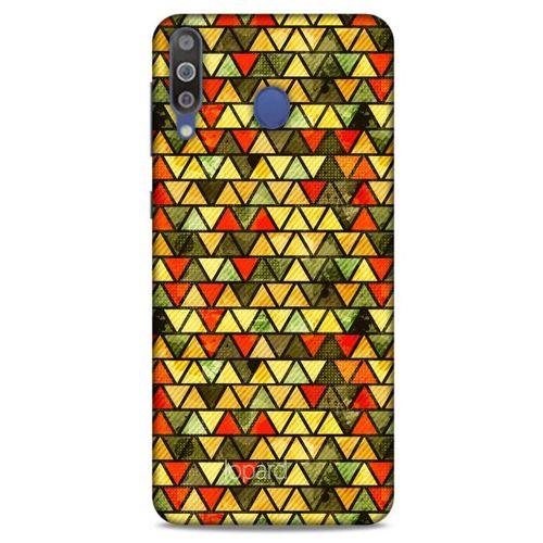 Samsung Galaxy M30 Kılıf Pastel Renkler (46) Core Armor Kılıf Yeşil Sarı