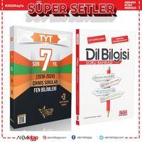 Liderler TYT Fen Bilimler Çıkmış Sorular Son 7 Yıl ve AKM Dil Bilgisi Soru Bankası Seti 2 Kitap