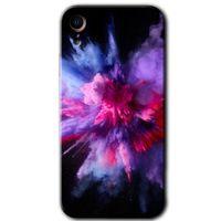 Potkal Hediye Fabrikası iPhone XR Kılıf HD Desen Baskılı Arka Kapak - Color Splash Purple