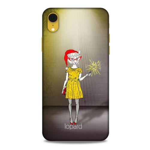 Apple iPhone XR Kılıf FunnyMaX (32) Soft Silikon Kılıf Turuncu Kahve