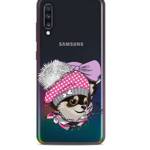 Zoologix (54) Samsung Galaxy A70 Şeffaf Kılıf Silikon Desenli
