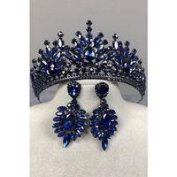 Pera Gelin Kına Tacı Ve Mekik Taşlı Küpe