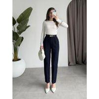 Kadın Yüksek Bel Kemer Dahil Hacuc Pantolon