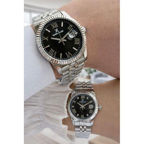 Daniel Klein Çift Sevgili Saati Çelik Bileklik Çelik Kordon 3 Atm Suya Dayanıklı Kol Saati VS.BLKT.0807