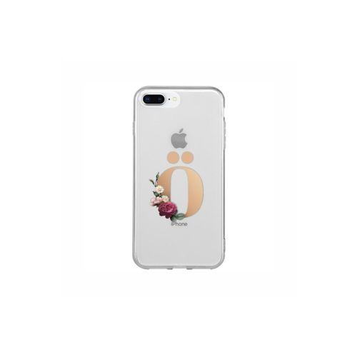 iPhone 7 Plus Ö Harfi Desenli Şeffaf Telefon Kılıfı