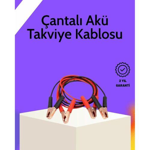 Akü Takviye Kablosu 1200a İzoleli Büyük Maşalı 2m Dayanıklı