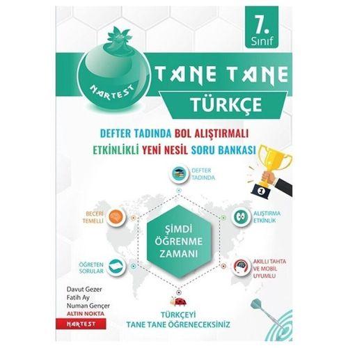 7. Sınıf Türkçe Yeşil Defter Tadında Tane Tane Nartest Yayınları