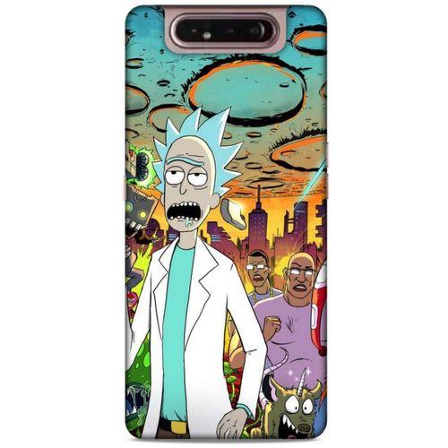Samsung Galaxy A80 Uyumlu Kılıf Rick And Morty (42) Rugged Armor Kılıf Story Train Morty