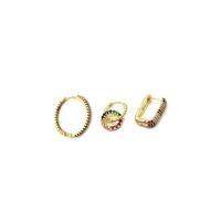 3'lü Halka Küpe - Altın