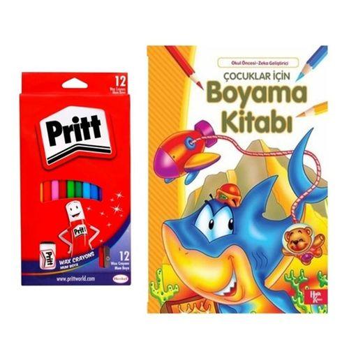 Pritt Silinebilir Mum Boya ve Boyama Kitabı 2 li set