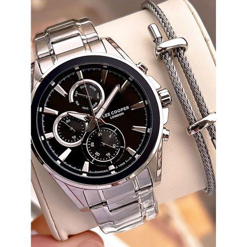 Lee Cooper Premium Nişan Ve Damatlara Özel 2 Yıl Garantili 5 Atm Erkek Kol Saati+Bileklik E08249.350