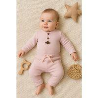 Waffle Çıtlı Düğmeli 2'li Mevsimlik Takım