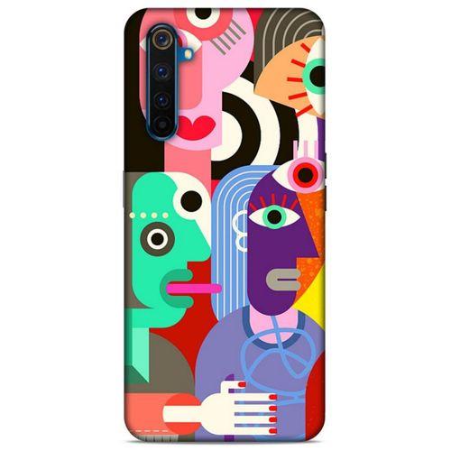 Lopard Oppo Realme 6 Uyumlu Kılıf Soyut Sanat (14) Desenli Lansman Kılıf